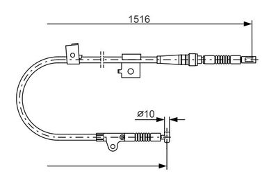 Тросик, cтояночный тормоз BOSCH 1 987 477 759 для NISSAN PRIMERA