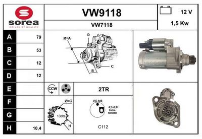 STARTER SNRA VW9118
