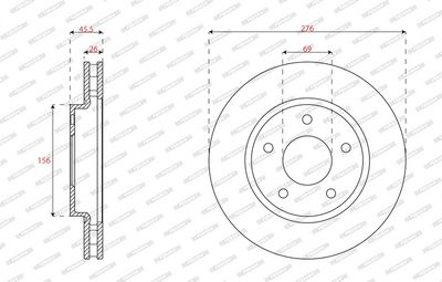 BREMSSCHEIBE FERODO DDF1803C 1