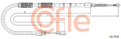 COFLE 92.10.7535 Трос ручного тормоза  для AUDI A4 (Ауди А4)