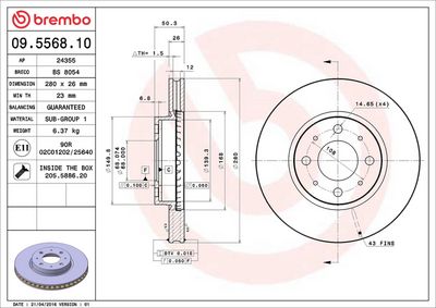 DISC FRANA BREMBO 09556810 1