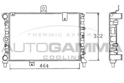 Радиатор, охлаждение двигателя AUTOGAMMA 100453 для LANCIA PRISMA