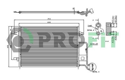 PROFIT PR 9540C1 Радиатор кондиционера  для SKODA SUPERB (Шкода Суперб)
