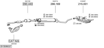 Układ wydechowy BOSAL SYS06037
