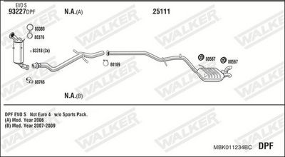 Изпускателна система WALKER MBK011234BC