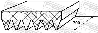 CUREA TRANSMISIE CU CANELURI FEBEST 881286L700 1
