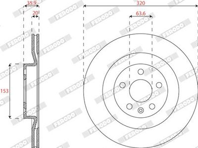 BREMSSCHEIBE FERODO DDF2732C 1
