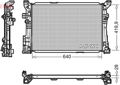 Радиатор, охлаждение двигателя DENSO DRM17097 для MERCEDES-BENZ B-CLASS