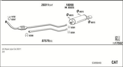 Układ wydechowy WALKER CI25043