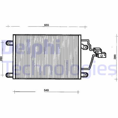 Конденсатор, кондиционер DELPHI TSP0225200 для RENAULT ESPACE