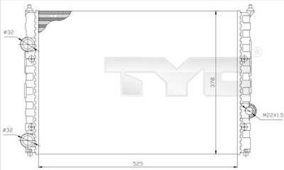 TYC 737-0036 Радиатор охлаждения двигателя для VW PASSAT B3/B4 Variant (3A5, 35I)