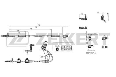 ZEKKERT SE-6154 Скоба тормозного суппорта для HONDA CR-V II (RD_) 2.2 CTDi (RD9)