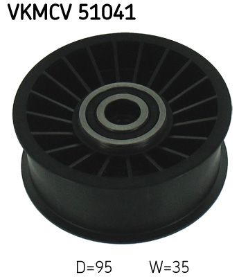 Deflection/guide pulley, v-ribbed belt