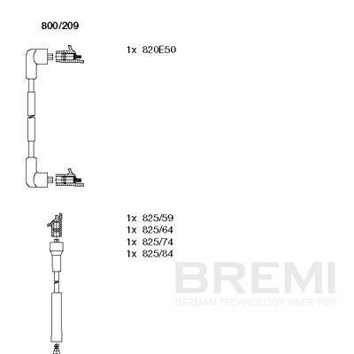 комплект запалителеи кабели BREMI 800/209