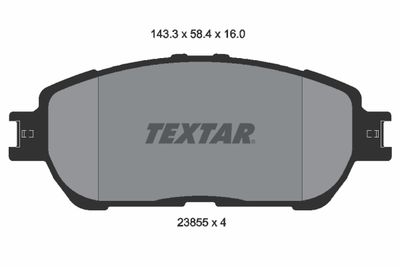TEXTAR 2385501 Тормозные колодки и сигнализаторы  для TOYOTA CALDINA (Тойота Калдина)