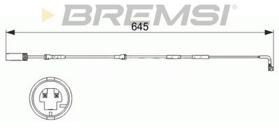 Сигнализатор, износ тормозных колодок BREMSI WI0681 для BMW X1
