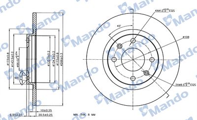 спирачен диск MANDO MBC035202