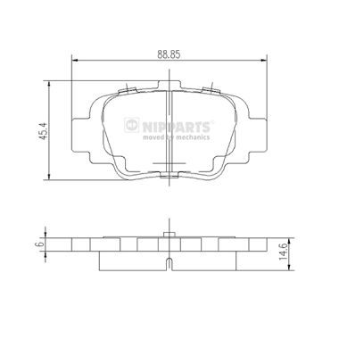 NIPPARTS J3611035 Тормозные колодки и сигнализаторы  для NISSAN MICRA II (K11) 1.0 i 16V