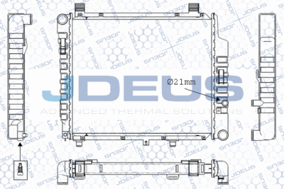 Радиатор, охлаждение двигателя JDEUS M-0170380 для MERCEDES-BENZ C-CLASS