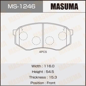 Комплект тормозных колодок MASUMA MS-1246 для TOYOTA CHASER