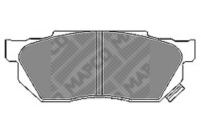 Комплект тормозных колодок, дисковый тормоз MAPCO 6247 для HONDA PRELUDE