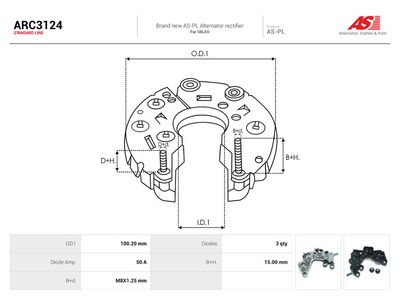 Likeretter, dynamo AUTOSTARTER ARC3124