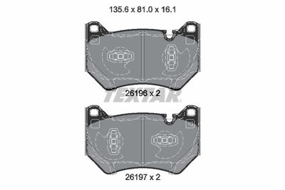 Комплект тормозных колодок, дисковый тормоз TEXTAR 2619601 для AUDI Q5