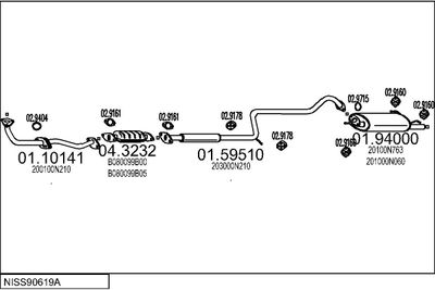 SISTEM DE ESAPAMENT MTS NISS90619A005219