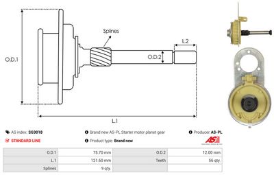 ROATA CU DANTURA INTERIOARA MECANISM PLANETAR AS-PL SG3018 2