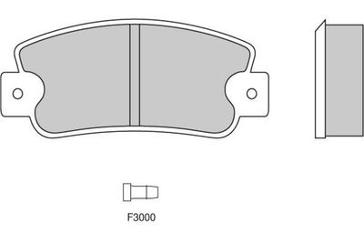 Комплект тормозных колодок, дисковый тормоз E.T.F. 12-0203 для RENAULT 15