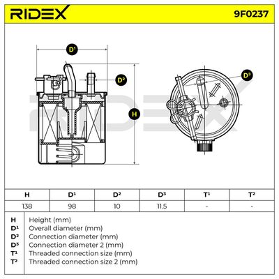 горивен филтър RIDEX