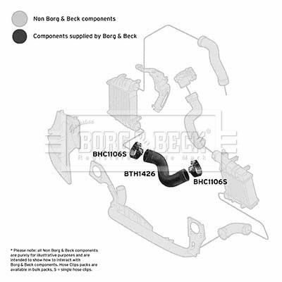 Charge Air Hose Borg & Beck BTH1426