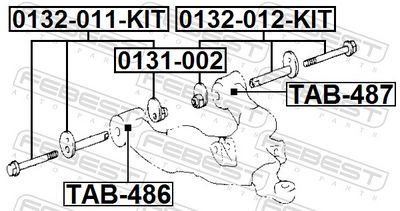 SET șURUBURI DE CORECțIE ALUNECARE FEBEST 0132011KIT 1