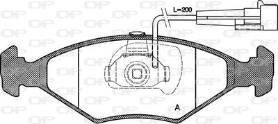 Комплект тормозных колодок, дисковый тормоз OPEN PARTS BPA0281.32 для FIAT ALBEA