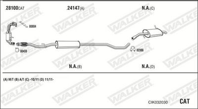 ABGASANLAGE WALKER CIK032030