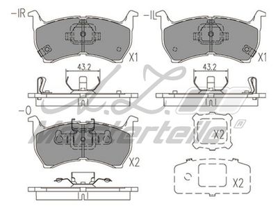 комплект спирачно феродо, дискови спирачки A.Z. Meisterteile AZMT-44-022-1804