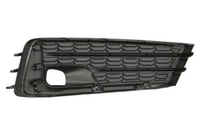 Voorbumper afdekking Voor Links (met verchroomde stipe, met dagrijlichten gaten, plastic, zwart) past: SUBARU IMPREZA GK, GT 01.20-12.22