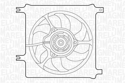 Вентилятор, охлаждение двигателя MAGNETI MARELLI 069422329010 для OPEL AGILA