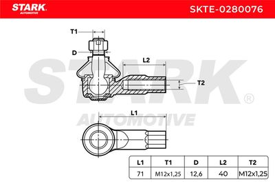 накрайник на напречна кормилна щанга STARK SKTE-0280076
