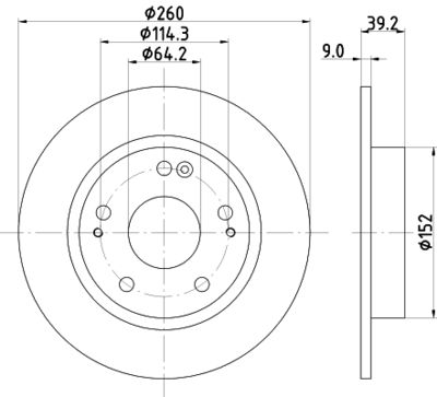 TEXTAR 92296903 Тормозные диски  для HONDA CIVIC (Хонда Цивик)