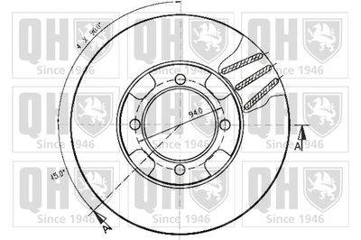 QUINTON HAZELL BDC3595 Тормозные диски  для MAZDA 626 II Hatchback (GC) 2.0 D
