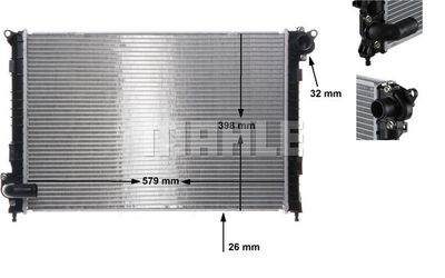 MAHLE CR 983 000S Радиатор охлаждения двигателя для MINI MINI Кабриолет (R52)