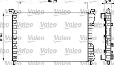 Радиатор, охлаждение двигателя VALEO 732007 для FIAT PALIO