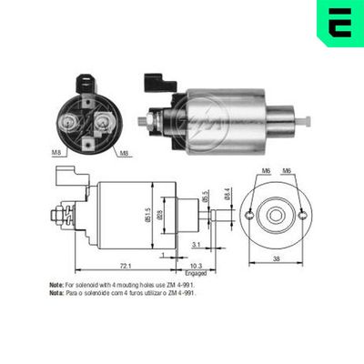 SOLENOID ELECTROMOTOR