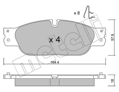 Brake Pad Set, disc brake 22-1189-0