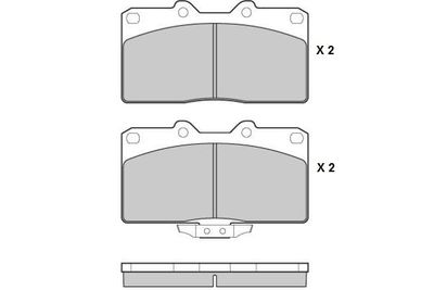 Комплект тормозных колодок, дисковый тормоз E.T.F. 12-1128 для MITSUBISHI 3000