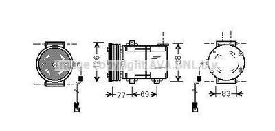 AVA QUALITY COOLING FDAK289 Компрессор кондиционера  для FORD MONDEO II седан (BFP) 1.8 TD