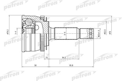 PATRON PCV1545 ШРУС  для HYUNDAI GETZ (Хендай Гетз)