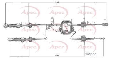 Cable Pull, manual transmission APEC CAB7015