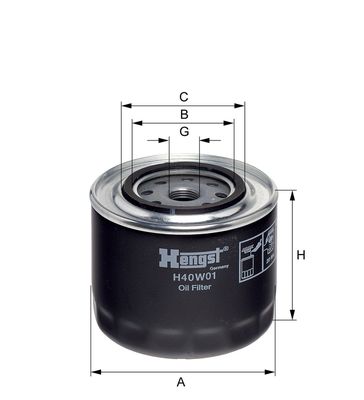 маслен филтър HENGST FILTER H40W01
